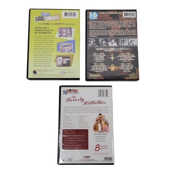 1001 Classic Commercials Andy Griffith Show Beverly Hillbillies DVDs Lot Of 3 - Picture 2 of 16